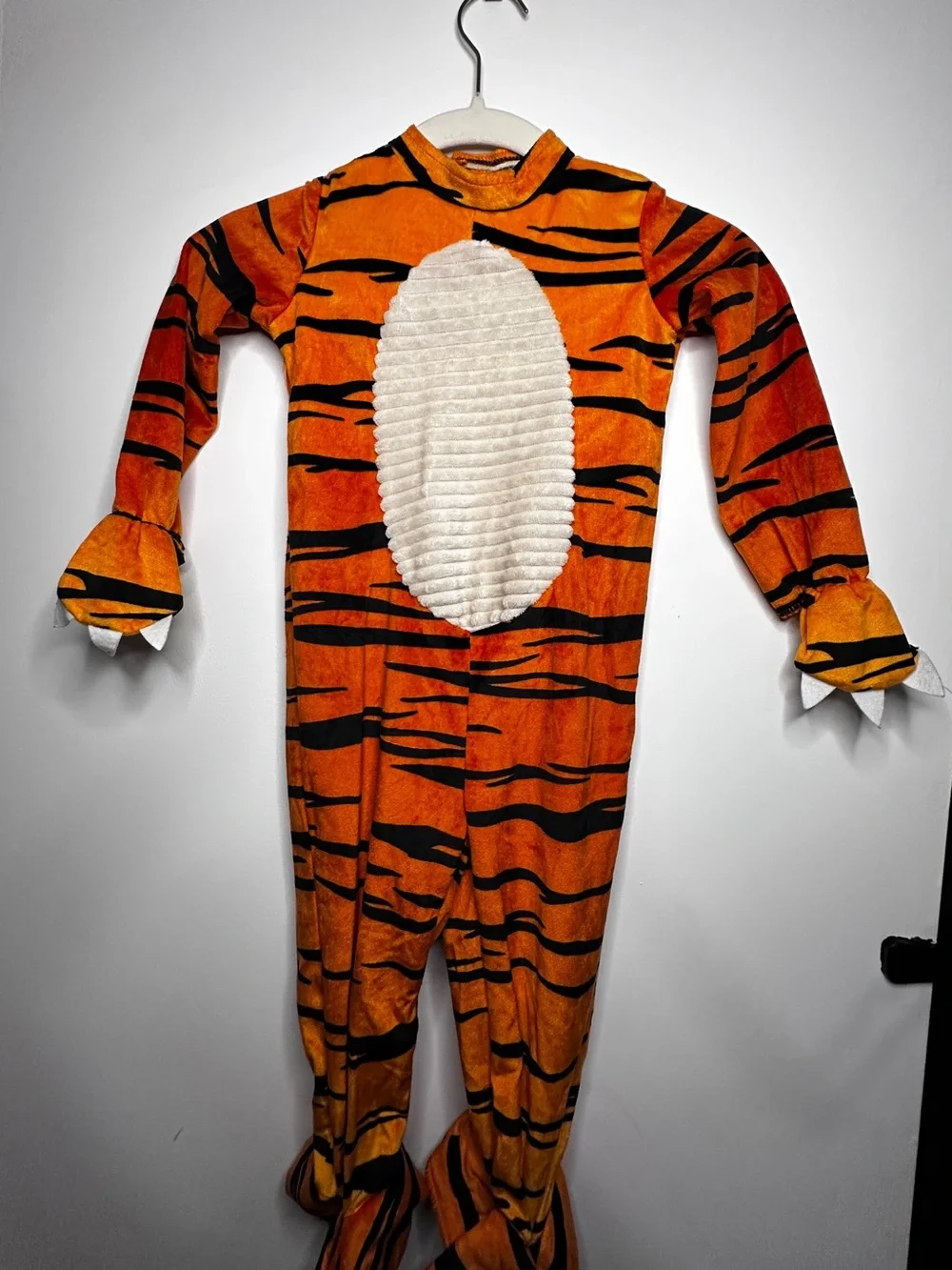 Spirit Halloween Toddler Tiger Costume Hooded Jumpsuit Size 2T